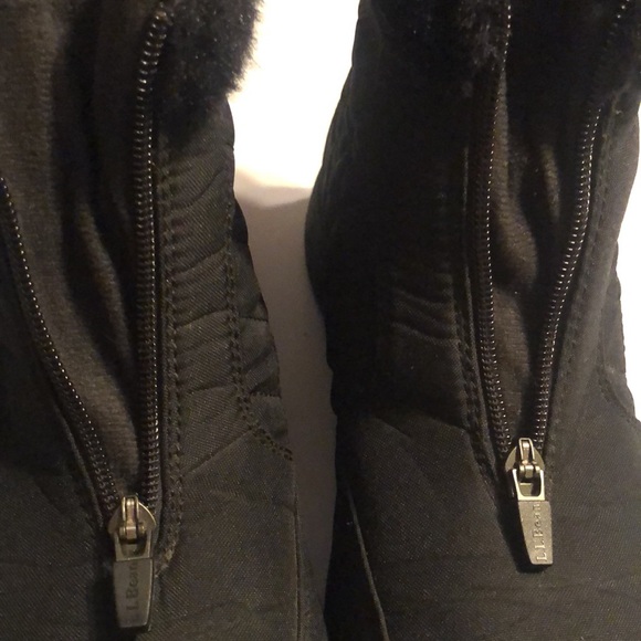 Woman’s  fall loft L.LBean Y2k zip up insulated Tek 2.5 fur slip on black boots - Picture 8 of 10